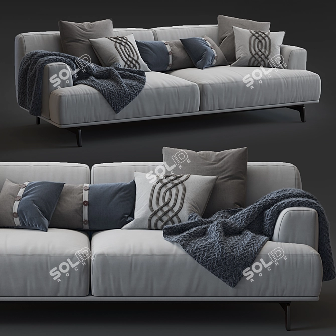 Luxury Poliform Tribeca Sofa 3D model image 1