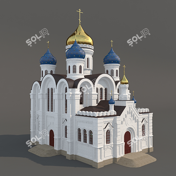 Transfiguration Cathedral. Monastery of St. Nicholas 3D model image 1