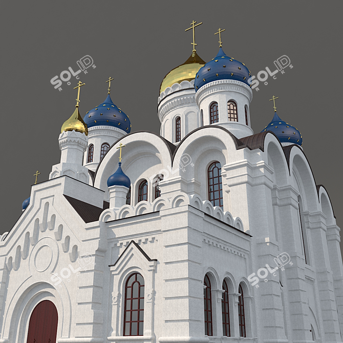 Transfiguration Cathedral. Monastery of St. Nicholas 3D model image 2