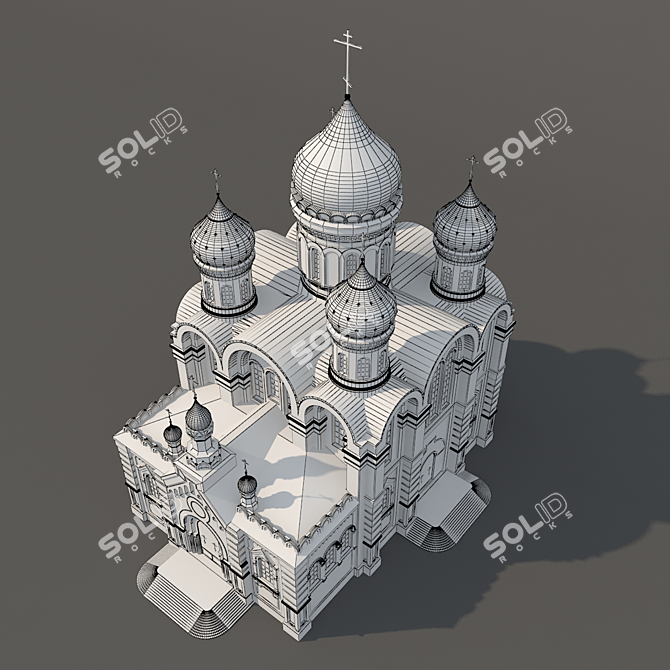 Transfiguration Cathedral. Monastery of St. Nicholas 3D model image 3