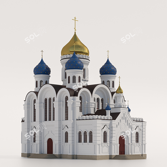 Transfiguration Cathedral. Monastery of St. Nicholas 3D model image 4