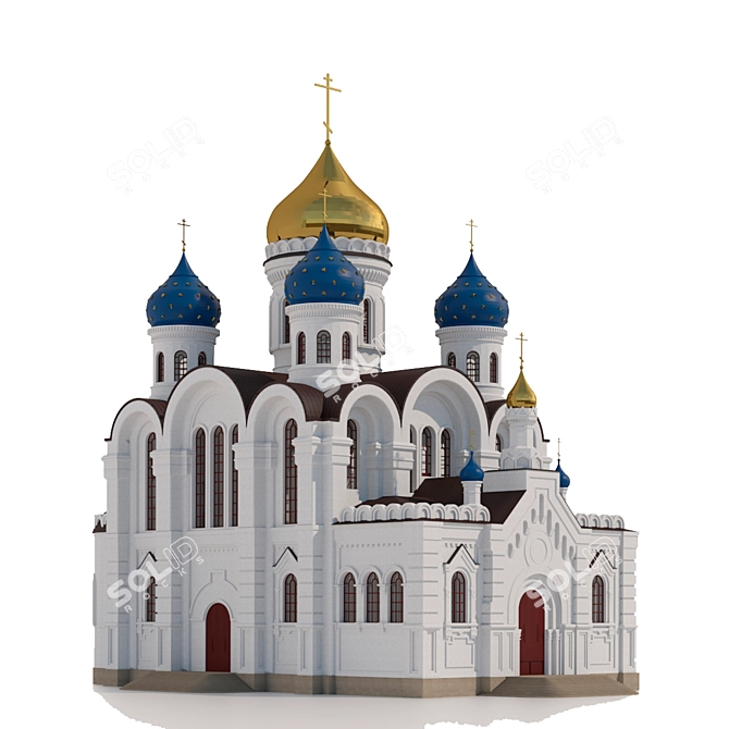 Transfiguration Cathedral. Monastery of St. Nicholas 3D model image 8