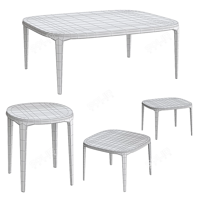 Elegant Henry Coffee Table 3D model image 2