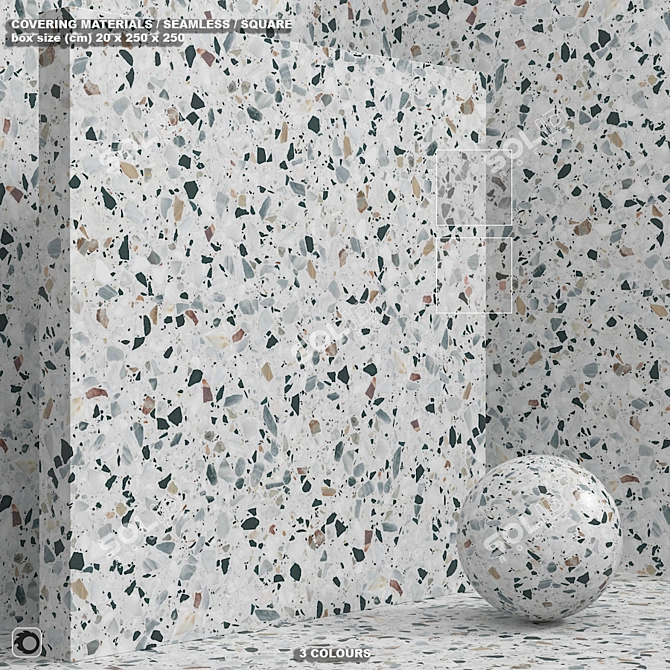 Seamless Stone & Terrazzo Set 3D model image 2