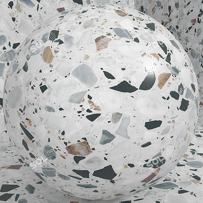 Seamless Stone & Terrazzo Set 3D model image 3