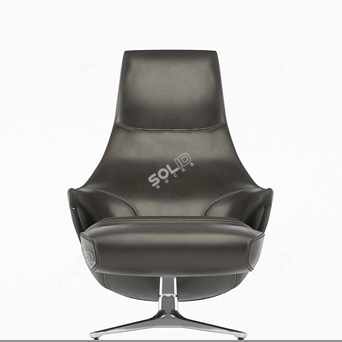 Elegant Italian Armchair Jay Lounge 3D model image 4