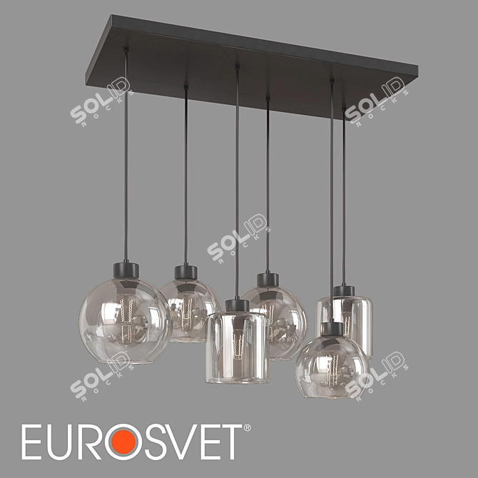 Sintra Pendant Light: Elegant Glass Shades 3D model image 1