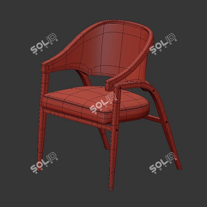 Elegant Ben Whistler Mantua Chair 3D model image 4