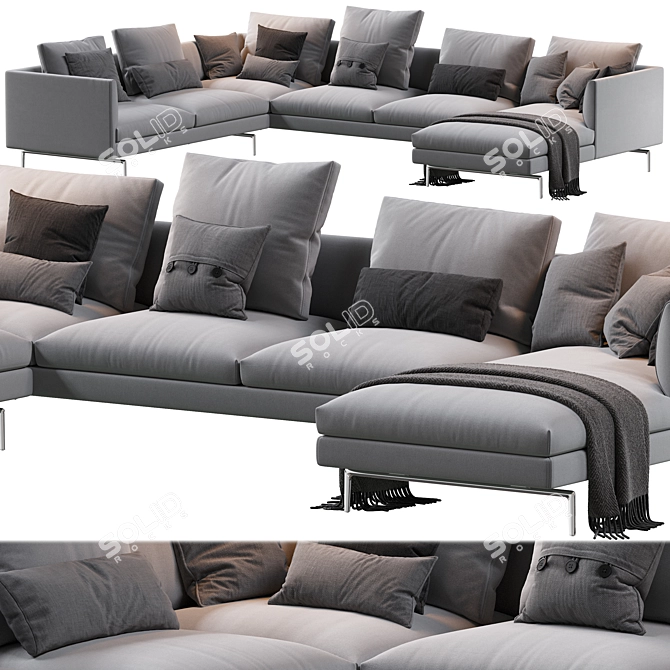 1333 Flamingo Zanotta Modular Sofa 3D model image 1