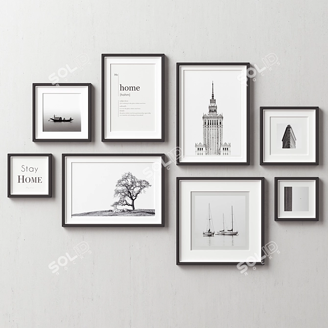  Versatile Frames Set - 8 Sizes & 5 Colors 3D model image 4