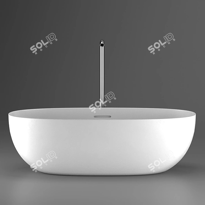 Modern Neutra XL Freestanding Bathtub 3D model image 1