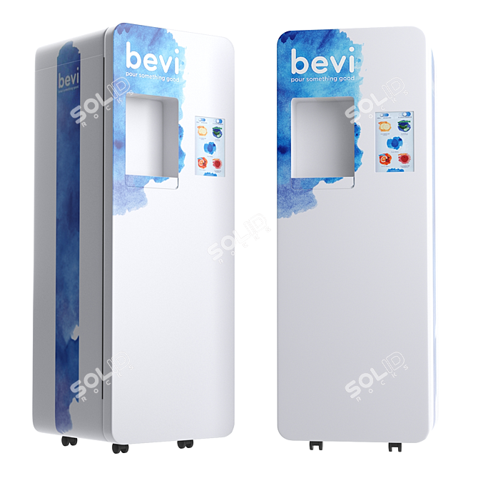 Bevi Fresh Dispenser: Countertop & Standup 3D model image 2