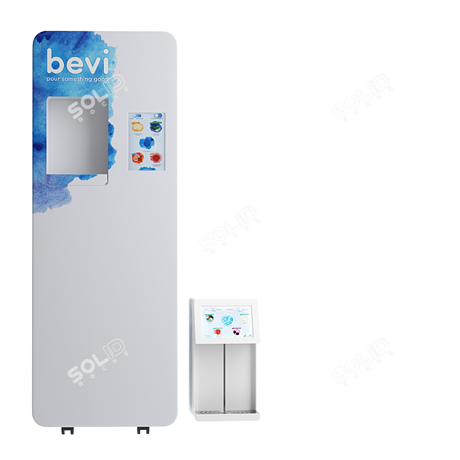 Bevi Fresh Dispenser: Countertop & Standup 3D model image 5