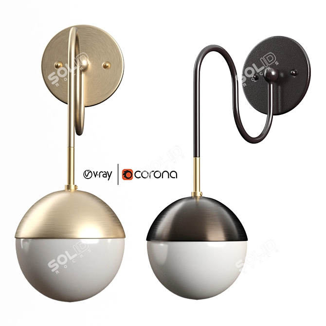 Atelier de Troupe Balise Sconce: Exquisite Lighting Solution 3D model image 1