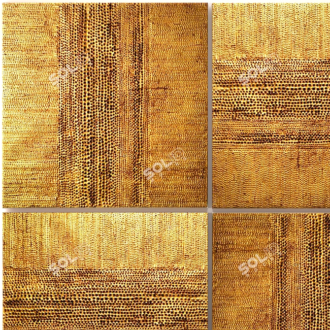 Luxury Golden Wall Art Collection 3D model image 2