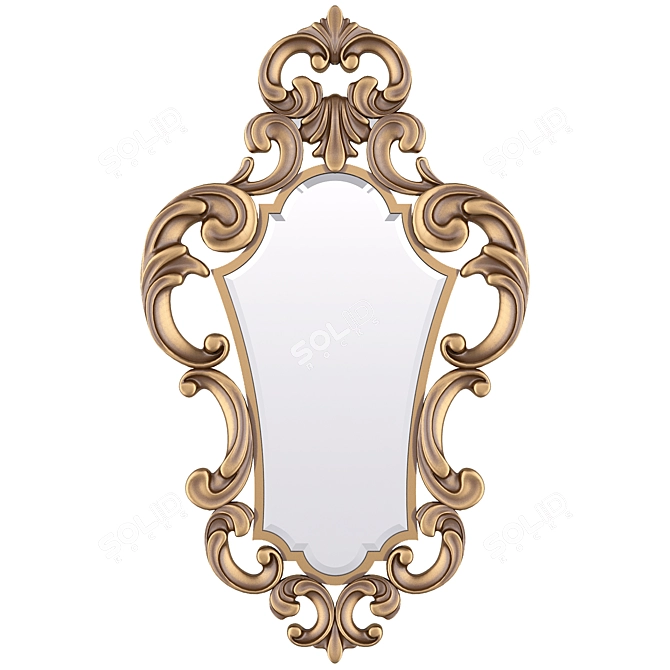 Elegant Rococo Mirror by Christopher Guy 3D model image 1