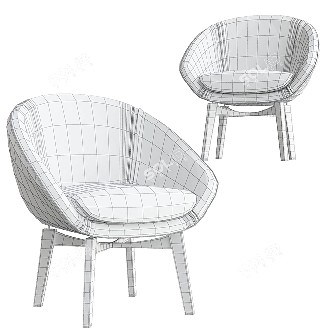 Elegant Minotti RUSSELL Chair 3D model image 2