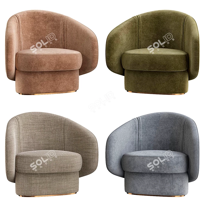 Elevate Your Comfort with ROC Easy Chair 3D model image 1