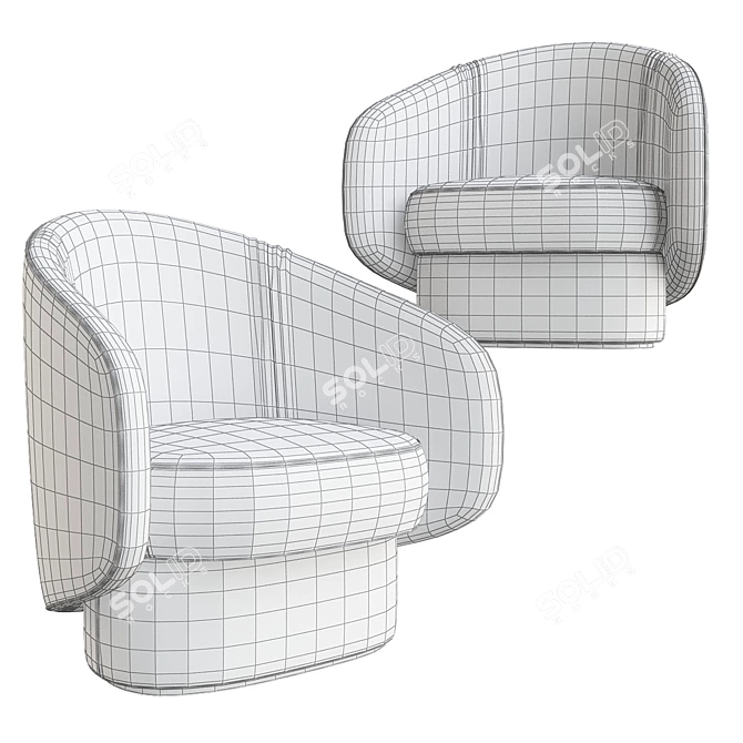 Elevate Your Comfort with ROC Easy Chair 3D model image 2