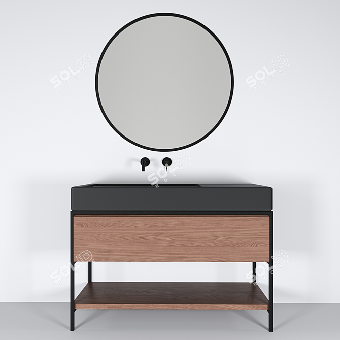 Elegant Elen Bathroom Furniture 3D model image 6