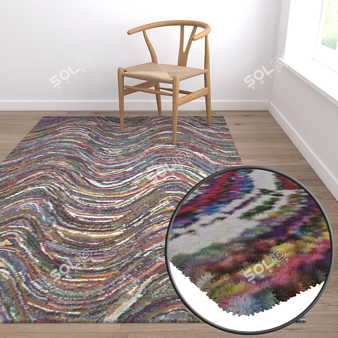 High-Quality Carpets Set 3D model image 5