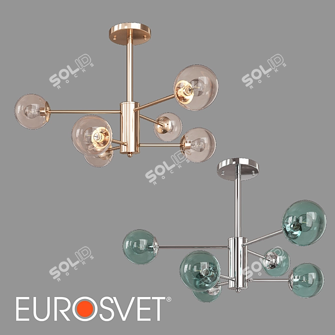 Ascot Glass Ceiling Chandelier 3D model image 1