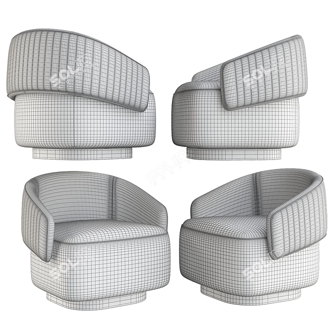 Elegant and Modern TWIBE Chair 3D model image 2