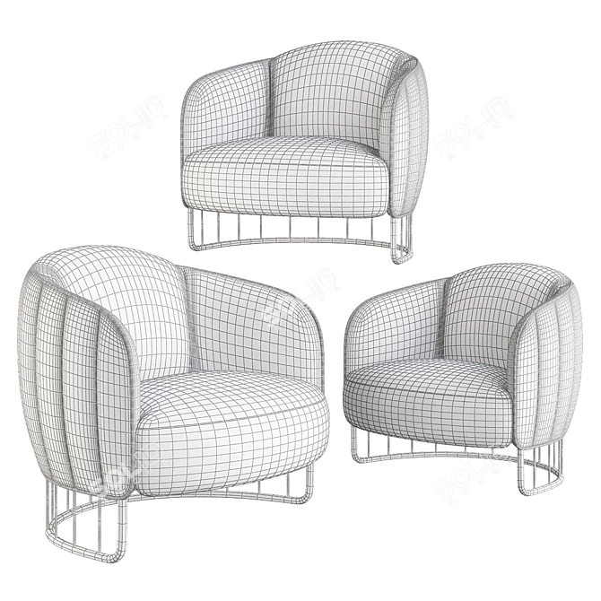 Stylish Sancal TONELLA Chair 3D model image 2