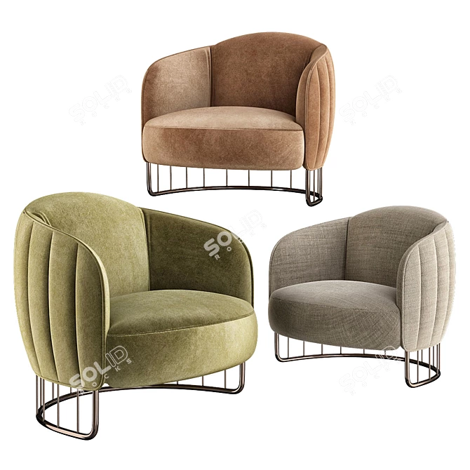 Stylish Sancal TONELLA Chair 3D model image 3