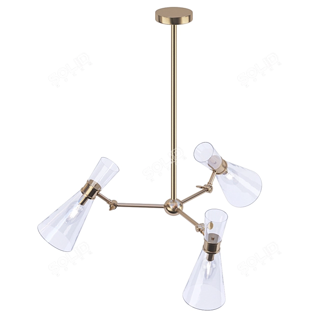 Luxury Villa Lumi Ceiling Lamp 3D model image 1