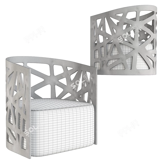 Contemporary Zilio A&C MAZY Chair 3D model image 2