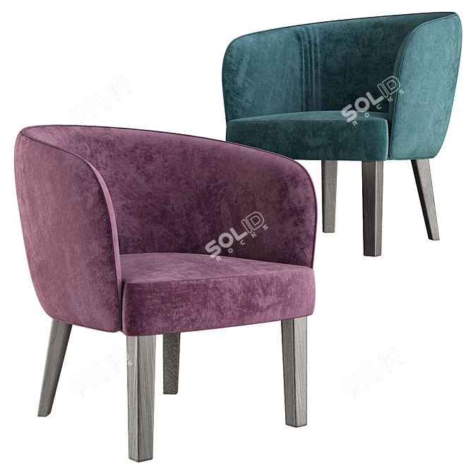 Vintage-Inspired Doris 259 Chair 3D model image 3