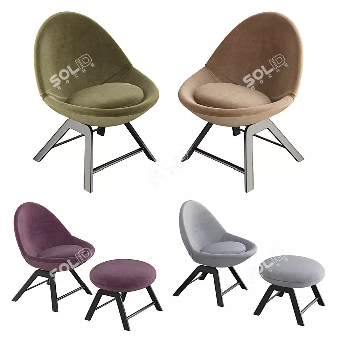 Mini Jo: Compact Chair for Modern Spaces 3D model image 1