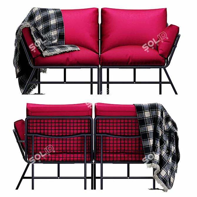 Outdoor Sofa Transformer: Stylish, Versatile, and Cozy 3D model image 3