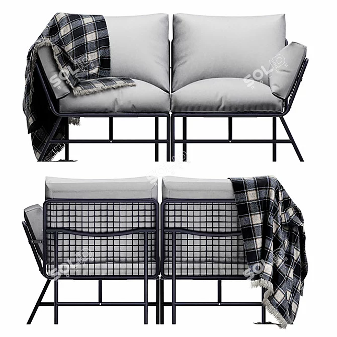 Outdoor Sofa Transformer: Stylish, Versatile, and Cozy 3D model image 5