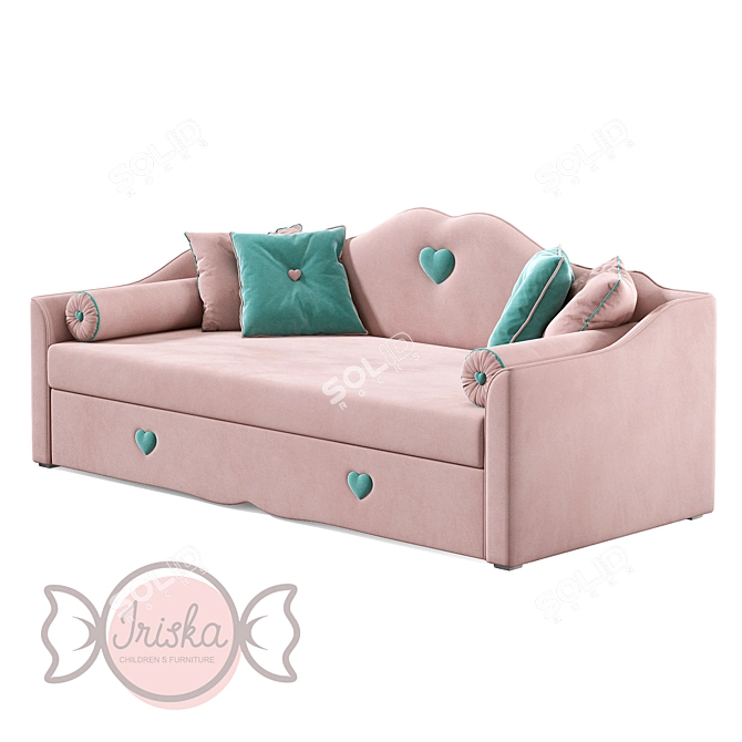 Lily Kids Sofa: Comfortable & Stylish 3D model image 1