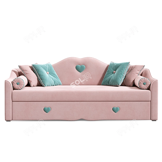 Lily Kids Sofa: Comfortable & Stylish 3D model image 2