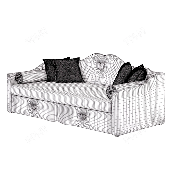 Lily Kids Sofa: Comfortable & Stylish 3D model image 3
