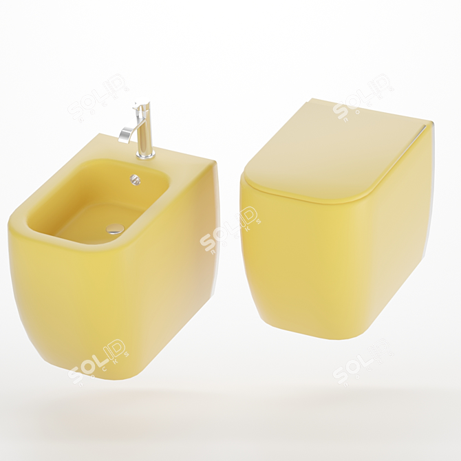 Essenza WC+Bidet Combo by Nic Design 3D model image 5