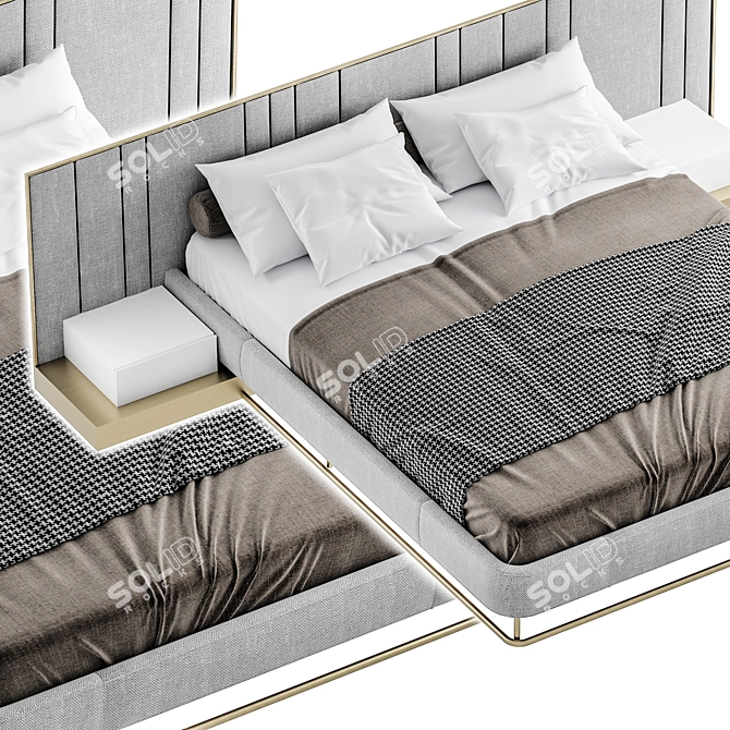 Modern 3D Bed Design | V-ray | 3dsmax2014 3D model image 3