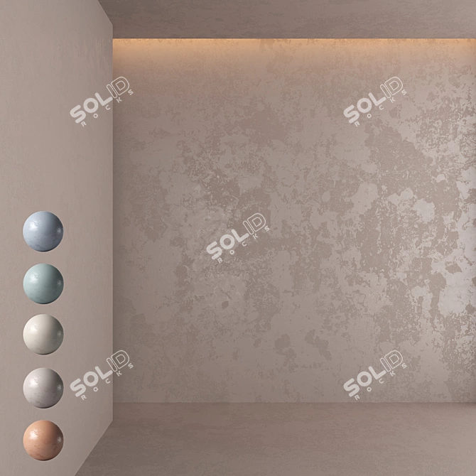 Decorative Plaster Texture Kit 3D model image 1