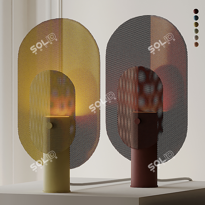 Sleek Filter Table Lamp 3D model image 1