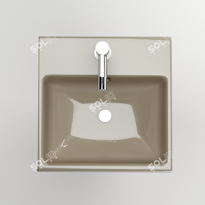 Stylish Vintage Wash Basin 3D model image 6