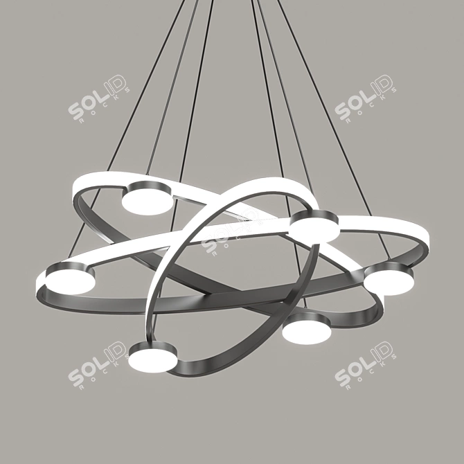 Chic Ring Pendant Light 3D model image 3