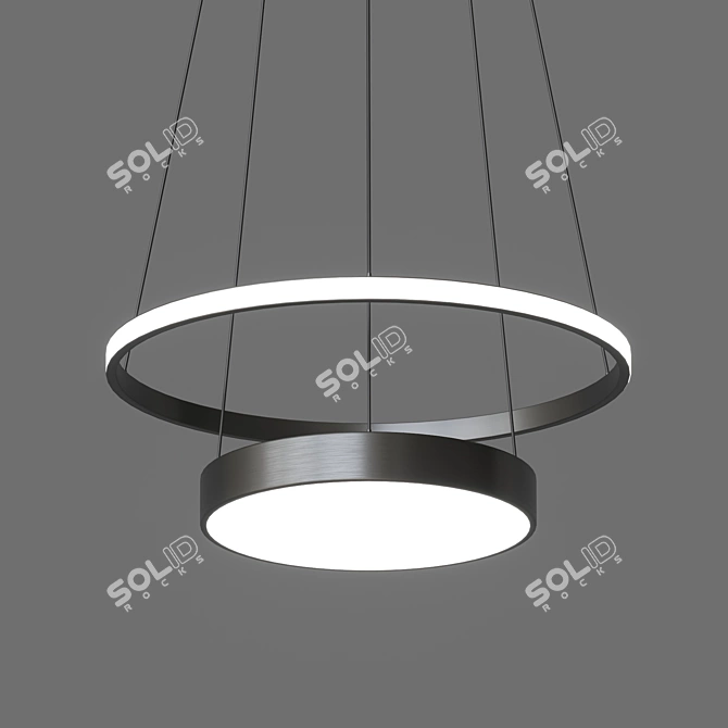 LED Ring Chandelier - Chance One 3D model image 1