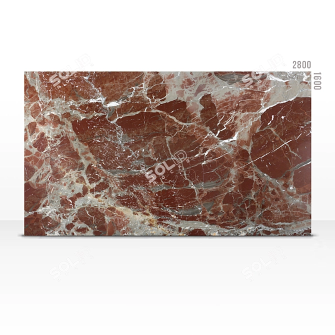 Valentine Red Marble - Stunning High-Resolution Image 3D model image 2