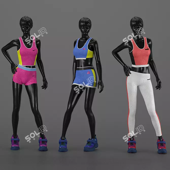 Marvelous Designer Female Mannequin 3D model image 1