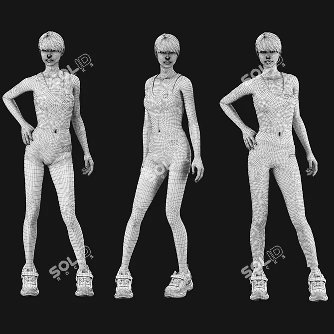 Marvelous Designer Female Mannequin 3D model image 3