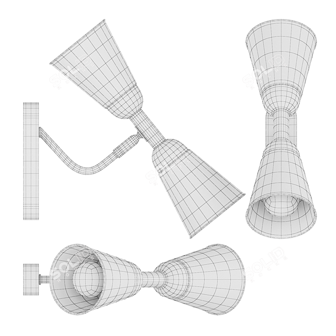 Title: IVO WALL Glass Double-Faced Wall Lamp 3D model image 4