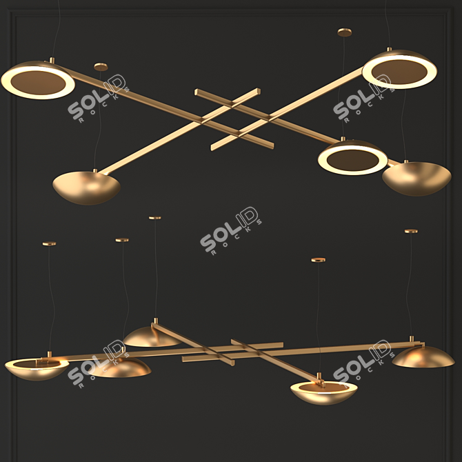 Elegant Gaia Lighting: Exquisite, 240cm x 240cm 3D model image 1